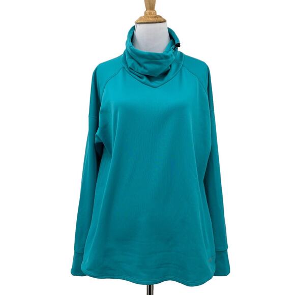 Nike Running Relay Midweight Pullover Sweater Womens M Medium Blue Turtleneck - Picture 1 of 14